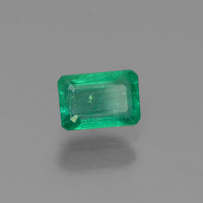 0.57 ct Green Emerald Stone, Natural Emerald in Octagon Step Cut Shape for Sale