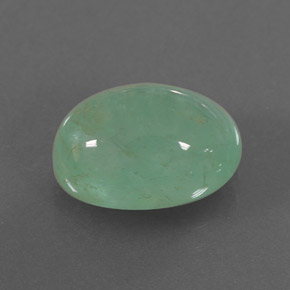 4.54 ct Green Emerald Stone, Natural Emerald in Oval Cabochon Shape for Sale