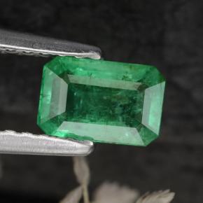 0.55 ct Green Emerald Gemstone, Emerald Gem in Octagon Step Cut Shape for Sale.