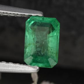 0.55 ct Green Emerald Stone, Natural Emerald in Octagon Step Cut Shape for Sale
