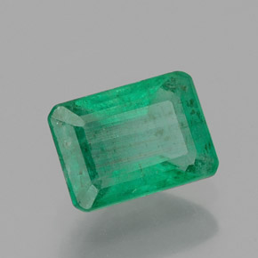 0.93 ct Green Emerald Stone, Natural Emerald in Octagon Facet Shape for Sale