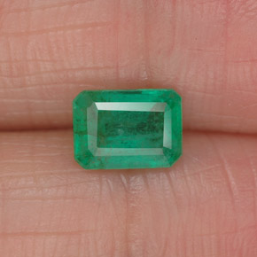 0.86 ct Green Emerald Stone, Natural Emerald in Octagon Facet Shape for Sale