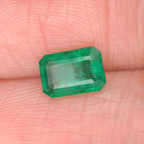 0.67 ct Green Emerald Stone, Natural Emerald in Octagon Facet Shape for Sale