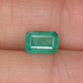 0.61 ct Green Emerald Gemstone, Emerald Gem in Octagon Facet Shape for Sale.