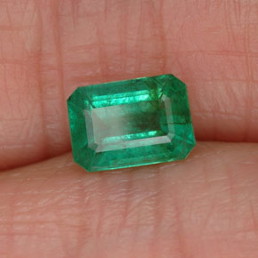 1.04 ct Green Emerald Stone, Natural Emerald in Octagon Facet Shape for Sale