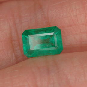 0.81 ct Green Emerald Stone, Natural Emerald in Octagon Facet Shape for Sale