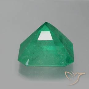 28.80 ct Green Emerald Stone, Natural Emerald in Octagon Facet Shape for Sale