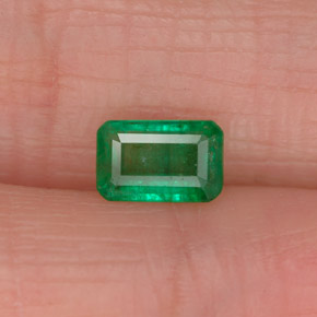 0.50 ct Green Emerald Gemstone, Emerald Gem in Octagon Facet Shape for Sale.