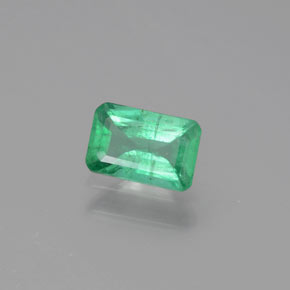 0.48 ct Green Emerald Stone, Natural Emerald in Octagon Facet Shape for Sale