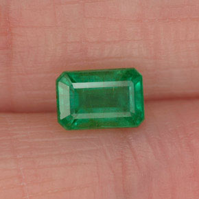 0.72 ct Green Emerald Stone, Natural Emerald in Octagon Facet Shape for Sale
