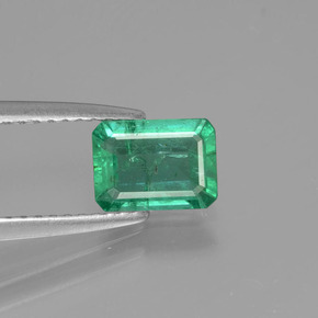 0.83 ct Green Emerald Stone, Natural Emerald in Octagon Facet Shape for Sale