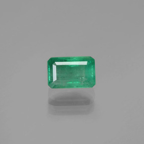 0.96 ct Green Emerald Gemstone, Emerald Gem in Octagon Facet Shape for Sale.