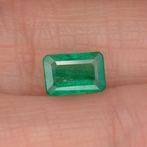 0.83 ct Green Emerald Stone, Natural Emerald in Octagon Facet Shape for Sale