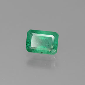 0.88 ct Green Emerald Stone, Natural Emerald in Octagon Facet Shape for Sale