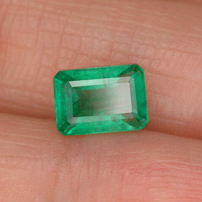 1.00 ct Green Emerald Stone, Natural Emerald in Octagon Facet Shape for Sale