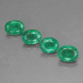 Medium Deep Green Emerald Gem - 0.4ct Oval Facet (ID: 337906)