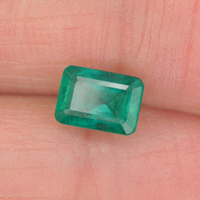 0.70 ct Green Emerald Stone, Natural Emerald in Octagon Facet Shape for Sale