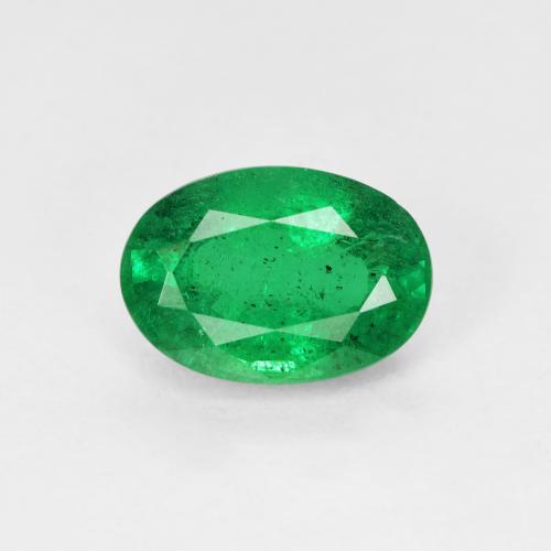 Medium Green Smaragd Edelstein - 1.6ct Oval facettiert (ID: 342000)