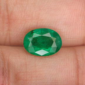 Verde frío Esmeralda Gema - 2ct Forma ovalada (ID: 342004)