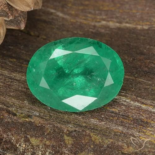 1.07ct Natural Jade Green Emerald, Oval, I1