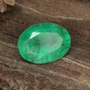1.12 ct Green Emerald Stone, Natural Emerald in Oval Facet Shape for Sale