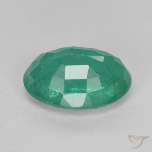 Emerald Gemstone in 8 x 6 mm (calibrated) Size for Sale, Emerald Stone in Bluish Green Color