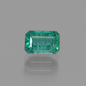 0.66 ct Green Emerald Gemstone, Emerald Gem in Octagon Step Cut Shape for Sale.