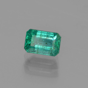0.66 ct Green Emerald Stone, Natural Emerald in Octagon Step Cut Shape for Sale