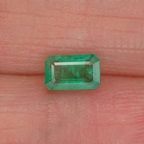 0.50 ct Green Emerald Gemstone, Emerald Gem in Octagon Facet Shape for Sale.