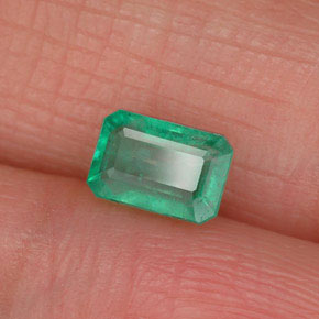 0.72 ct Green Emerald Stone, Natural Emerald in Octagon Facet Shape for Sale