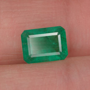 1.13 ct Green Emerald Stone, Natural Emerald in Octagon Facet Shape for Sale