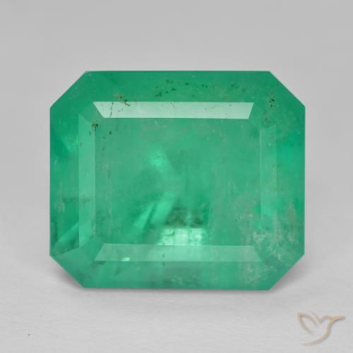 10.88ct Natural Jade Green Emerald, Emerald Cut, SI-I1