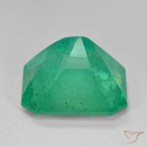 Emerald Gemstone in 14.7 x 12.7 mm Size for Sale, Emerald Stone in Jade Green Color