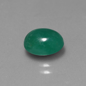 1.70 ct Green Emerald Stone, Natural Emerald in Oval Cabochon Shape for Sale