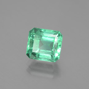 2.32 ct Green Emerald Stone, Natural Emerald in Octagon Facet Shape for Sale