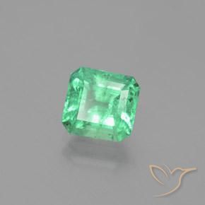 1.72 ct Green Emerald Stone, Natural Emerald in Octagon Facet Shape for Sale