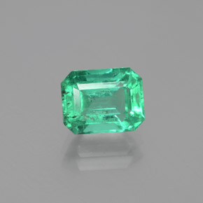 2.04 ct Green Emerald Gemstone, Emerald Gem in Octagon Facet Shape for Sale.