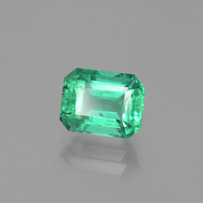 2.04 ct Green Emerald Stone, Natural Emerald in Octagon Facet Shape for Sale