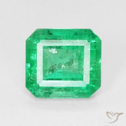 Émeraude taille octogonale de 2,96 ct, 9,3 x 8,5 mm de Colombie, Photo A
