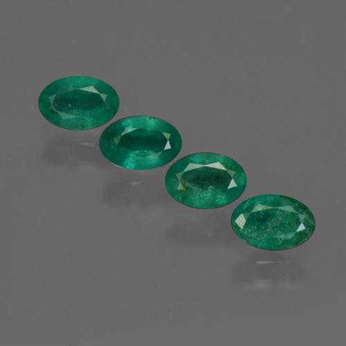 tiefgrün Smaragd Edelstein - 0.4ct Oval facettiert (ID: 410431)