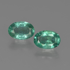 1.27 ct Green Emerald Gemstone, Emerald Gem in Oval Facet Shape for Sale.