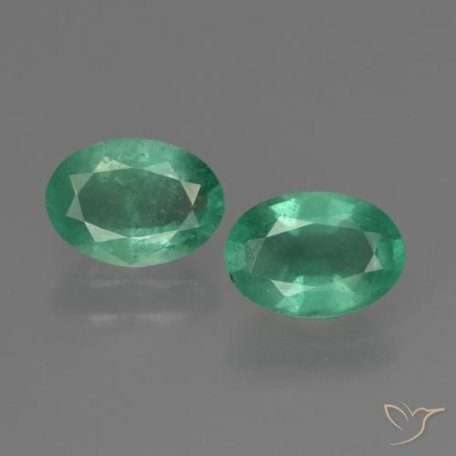 1.37 ct Oval Cut Emerald, 7 x 5.1 mm From Zambia, Photo A