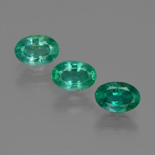 Cool Green Smaragd Edelstein - 0.5ct Oval facettiert (ID: 411962)