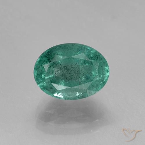 Esmeralda Verde frío Ovalada de 1.41 ct de Zambia, dimensión 8,1 x 6mm, piedra preciosa natural Aceitado, claridad si, Esmeralda Forma ovalada de 1 pieza, dureza de Mohs de 7.5 - 8 Adecuado para joyas de uso diario , Martes de piedras preciosas, Photo A