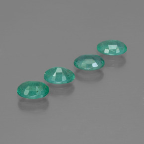 Emerald Gemstones in 6 x 4.2 mm Size for Sale, Emerald Stones in Bluish Green Color