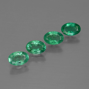 1.85 ctw Green Emerald Stones, Natural Emerald in Oval Facet Shape for Sale