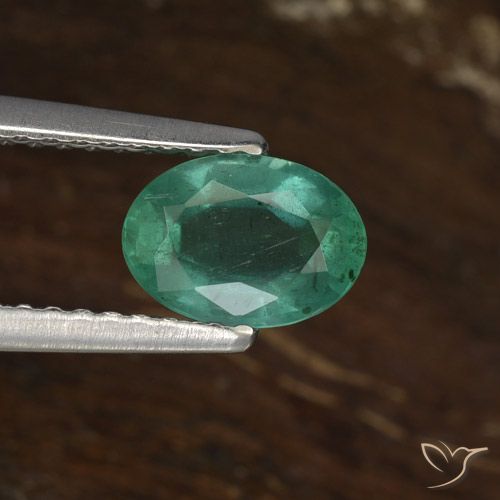 Smeraldo Ovale sfaccettato da 0,92 ct dallo Zambia, dimensione 7,2 x 5,1mm, purezza SI, pietra preziosa naturale Lubrificate, Smeraldo 1pc in colore Verde freddo, durezza Mohs di 7,5 - 8 adatto per gioielli da indossare ogni giorno, Anno della pietra preziosa della capra, Photo A