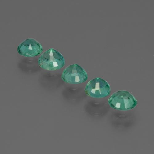 Emerald Gemstones in 3.8 mm Size for Sale, Emerald Stones in Light Emerald Green Color