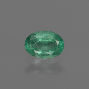 Cool Green Smaragd Edelstein - 0.6ct Oval facettiert (ID: 412293)