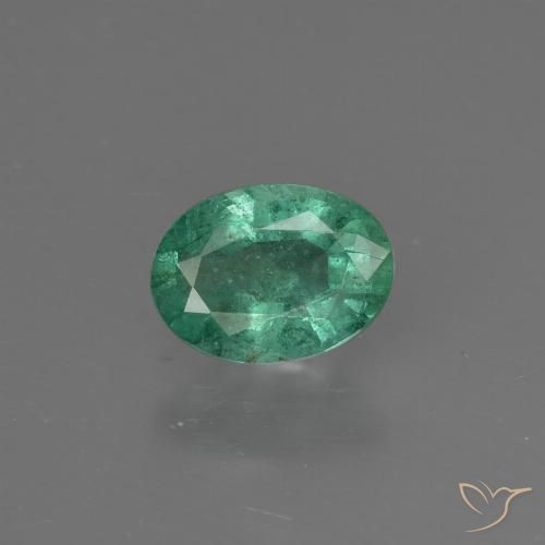Cool Green Изумруд Камень - 0.7ct Фасетный Овал (ID: 412297)